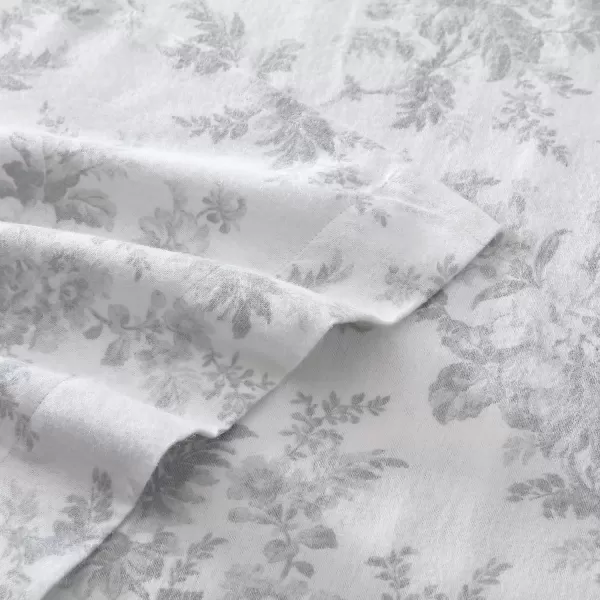 Laura Ashley Home - Queen Sheets, Cotton Flannel Bedding Set, Brushed for Extra Softness &amp; Comfort 