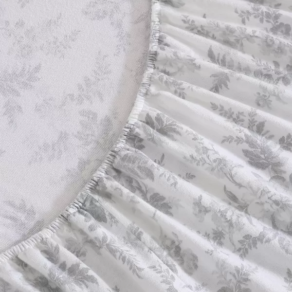 Laura Ashley Home - Queen Sheets, Cotton Flannel Bedding Set, Brushed for Extra Softness &amp; Comfort 