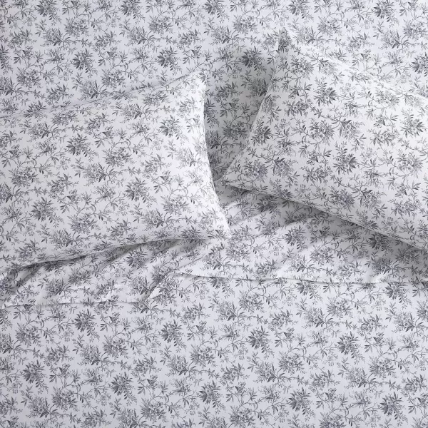 Laura Ashley Home - Queen Sheets, Cotton Flannel Bedding Set, Brushed for Extra Softness &amp; Comfort 