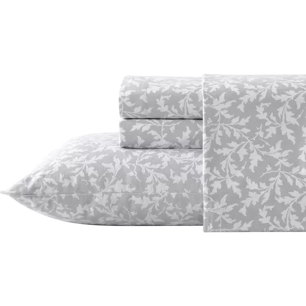 Laura Ashley Home - Queen Sheets, Cotton Flannel Bedding Set, Brushed for Extra Softness &amp; Comfort 