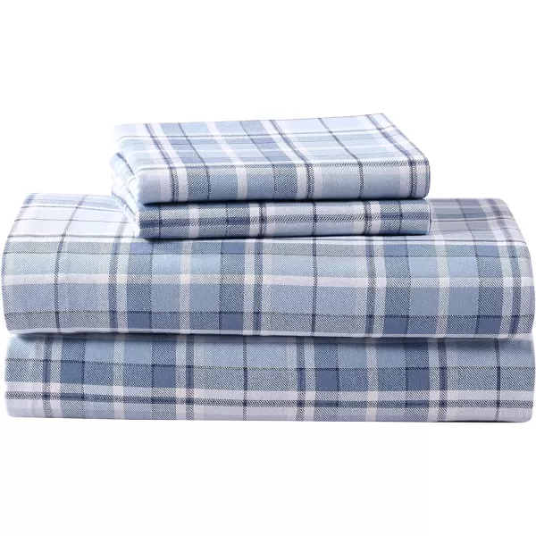 Laura Ashley Home - Queen Sheets, Cotton Flannel Bedding Set, Brushed for Extra Softness &amp; Comfort 