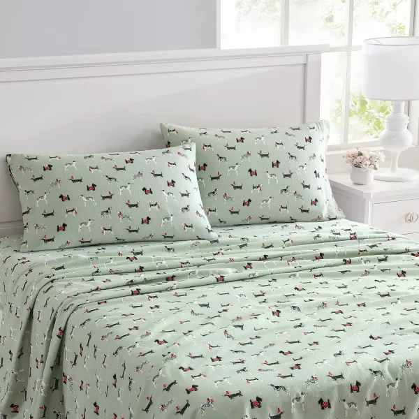 Laura Ashley Home - Queen Sheets, Cotton Flannel Bedding Set, Brushed for Extra Softness &amp; Comfort 