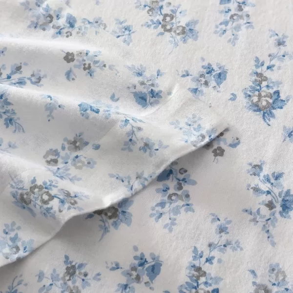 Laura Ashley Home - Queen Sheets, Cotton Flannel Bedding Set, Brushed for Extra Softness &amp; Comfort 