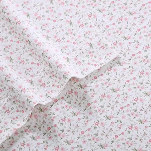 Laura Ashley Home - Queen Sheets, Cotton Flannel Bedding Set, Brushed for Extra Softness &amp; Comfort 