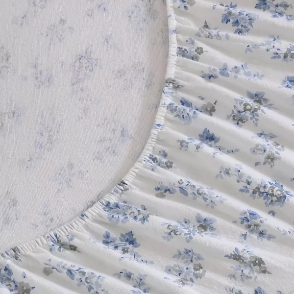 Laura Ashley Home - Queen Sheets, Cotton Flannel Bedding Set, Brushed for Extra Softness &amp; Comfort 