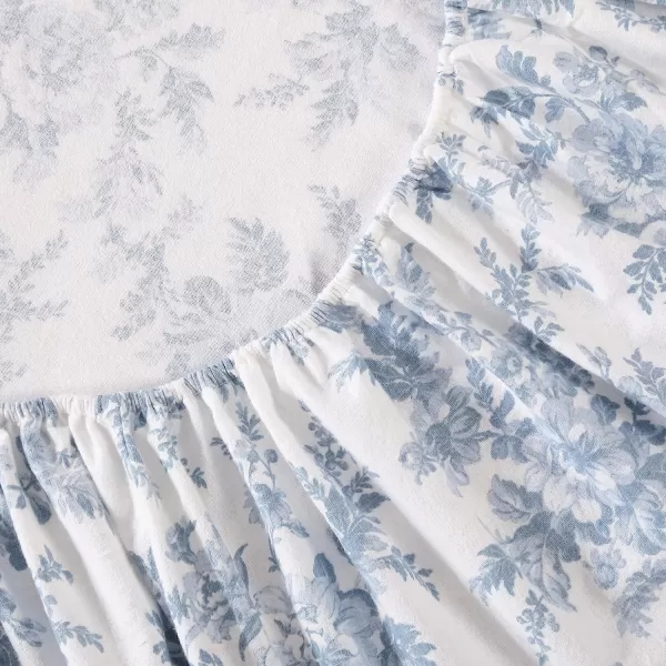 Laura Ashley Home - Queen Sheets, Cotton Flannel Bedding Set, Brushed for Extra Softness &amp; Comfort 