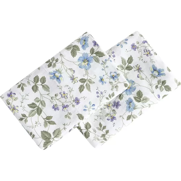 Laura Ashley Home - Standard Pillowcase Set, Cotton Sateen Bedding, Smooth &amp; Wrinkle-Resistant 
