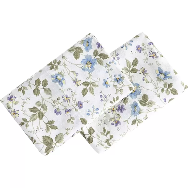 Laura Ashley Home - Standard Pillowcase Set, Cotton Sateen Bedding, Smooth &amp; Wrinkle-Resistant 