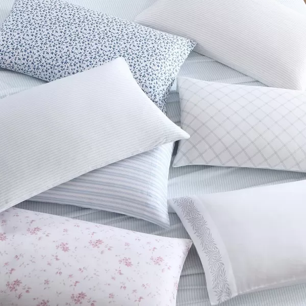 Laura Ashley Home - Standard Pillowcase Set, Cotton Sateen Bedding, Smooth &amp; Wrinkle-Resistant 