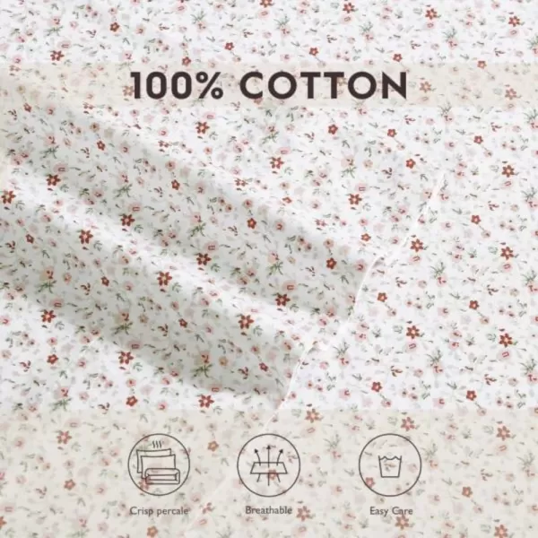 Laura Ashley Home - Standard Pillowcase Set, Cotton Sateen Bedding, Smooth &amp; Wrinkle-Resistant 