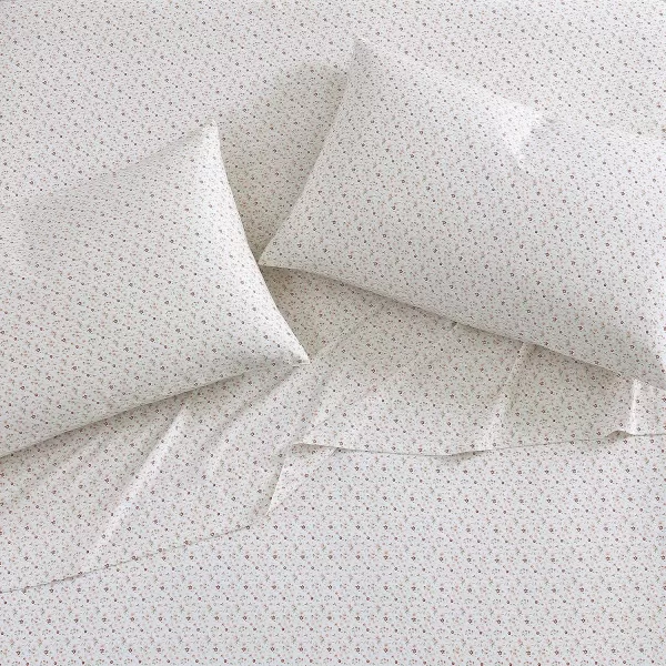 Laura Ashley Home - Standard Pillowcase Set, Cotton Sateen Bedding, Smooth &amp; Wrinkle-Resistant 