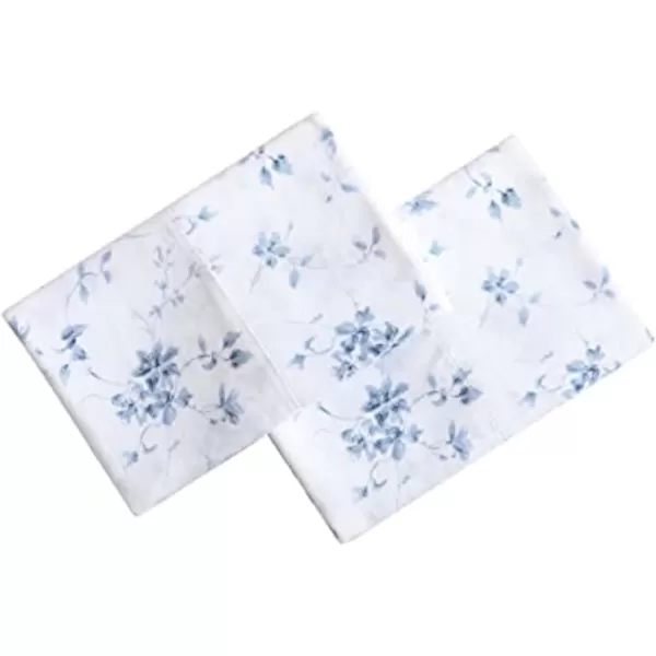 Laura Ashley Home - Standard Pillowcase Set, Cotton Sateen Bedding, Smooth &amp; Wrinkle-Resistant 