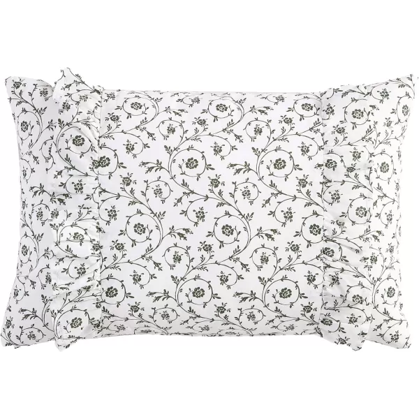 Laura Ashley Home - Twin Comforter Set, Reversible Cotton Bedding, Includes Matching Sham with Bonus Euro Sham &amp; Throw Pillows 