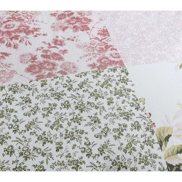 Laura Ashley Home - Twin Comforter Set, Reversible Cotton Bedding, Includes Matching Sham with Bonus Euro Sham &amp; Throw Pillows 