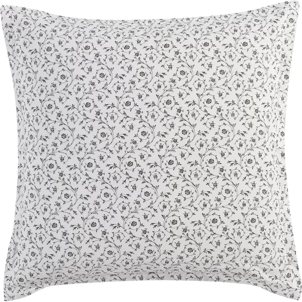 Laura Ashley Home - Twin Comforter Set, Reversible Cotton Bedding, Includes Matching Sham with Bonus Euro Sham &amp; Throw Pillows 
