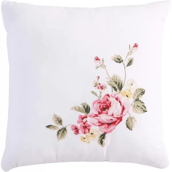 Laura Ashley Home - Twin Comforter Set, Reversible Cotton Bedding, Includes Matching Sham with Bonus Euro Sham &amp; Throw Pillows 