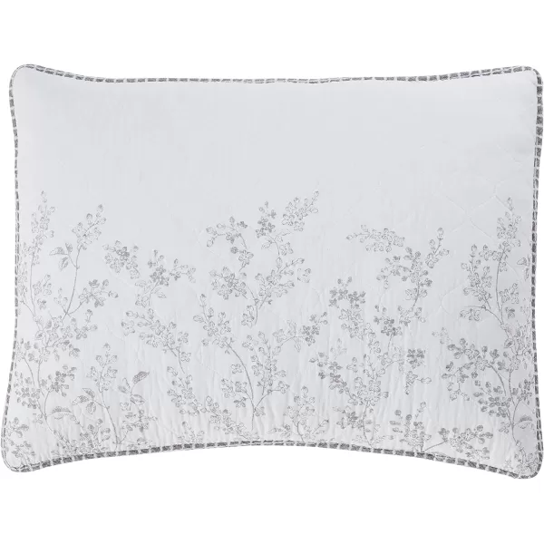 Laura Ashley Home - Twin Quilt Set, Reversible Cotton Bedding with Matching Sham, Pre-Washed Home Decor for Added Softness 