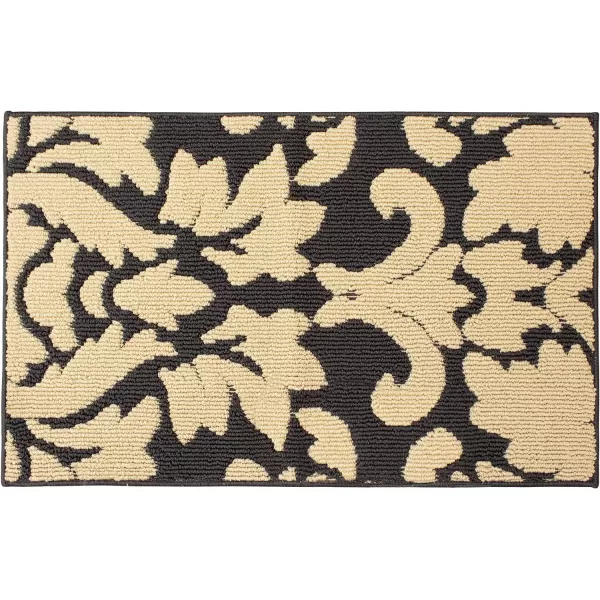 Laura Ashley Kent Plush Knit Microfiber, 20"x60", Accent Rug, Dark Grey/Berber