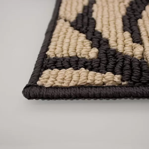 Laura Ashley Kent Plush Knit Microfiber, 20"x60", Accent Rug, Dark Grey/Berber