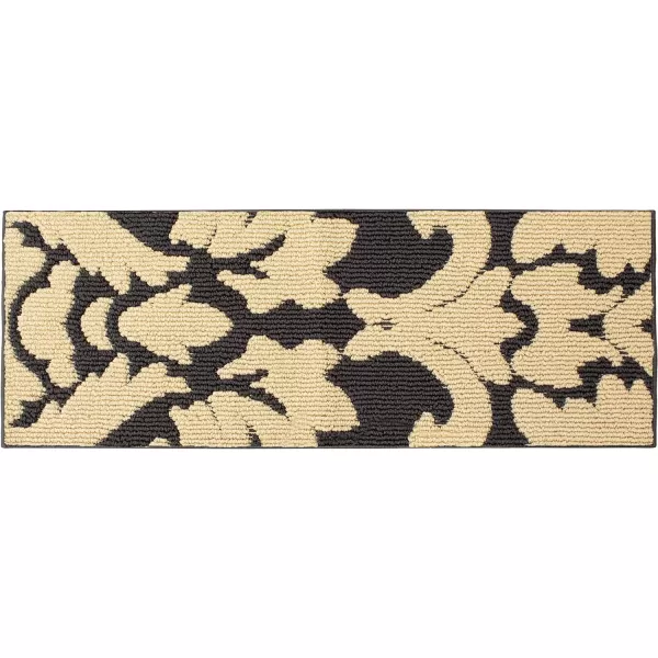 Laura Ashley Kent Plush Knit Microfiber, 20"x60", Accent Rug, Dark Grey/Berber
