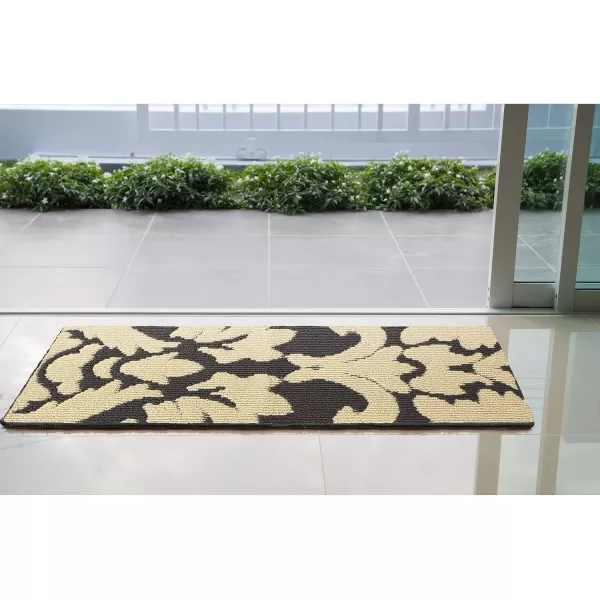 Laura Ashley Kent Plush Knit Microfiber, 20"x60", Accent Rug, Dark Grey/Berber