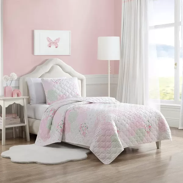 Laura Ashley Kids - Twin Quilt Set, Reversible Kids Bedding with Matching Sham, Ideal for Toddler Bedding Set 