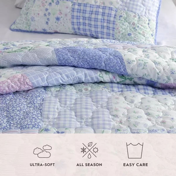Laura Ashley Kids - Twin Quilt Set, Reversible Kids Bedding with Matching Sham, Ideal for Toddler Bedding Set 