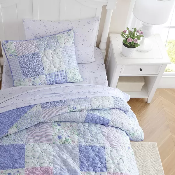 Laura Ashley Kids - Twin Quilt Set, Reversible Kids Bedding with Matching Sham, Ideal for Toddler Bedding Set 