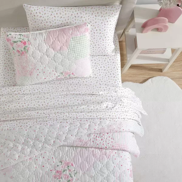 Laura Ashley Kids - Twin Quilt Set, Reversible Kids Bedding with Matching Sham, Ideal for Toddler Bedding Set 