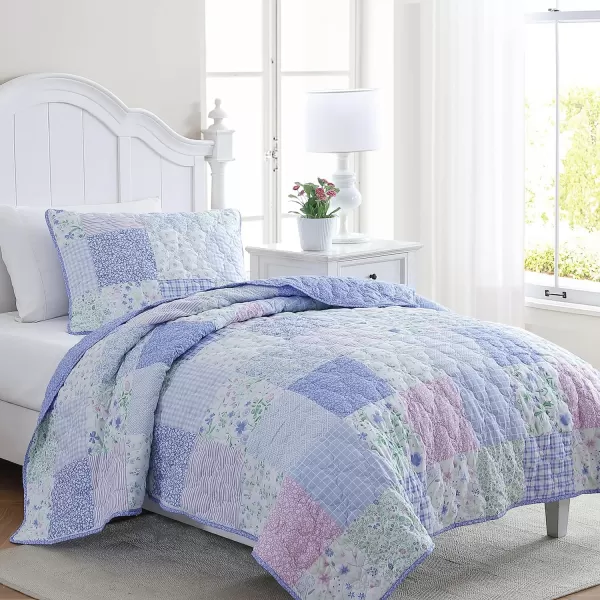 Laura Ashley Kids - Twin Quilt Set, Reversible Kids Bedding with Matching Sham, Ideal for Toddler Bedding Set 