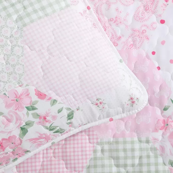 Laura Ashley Kids - Twin Quilt Set, Reversible Kids Bedding with Matching Sham, Ideal for Toddler Bedding Set 