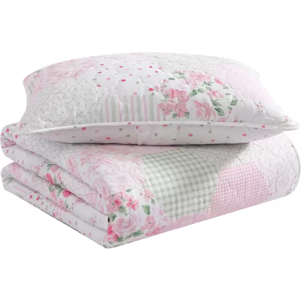 Laura Ashley Kids - Twin Quilt Set, Reversible Kids Bedding with Matching Sham, Ideal for Toddler Bedding Set 