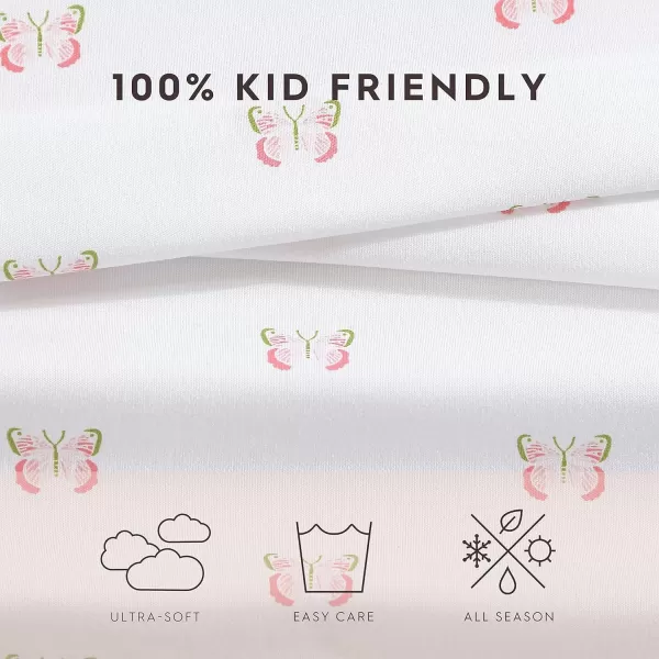 Laura Ashley Kids - Twin Sheets, Soft Wrinkle-Resistant Toddler Bedding Set, Fun &amp; Whimsical Bedroom Decor 