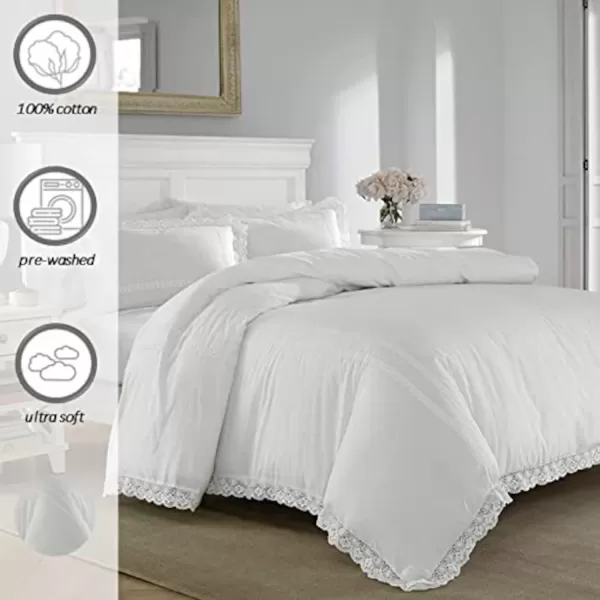 Laura Ashley - King Duvet Cover Set, Reversible Cotton Bedding with Matching Shams, Lightweight Home Decor for All Seasons 
