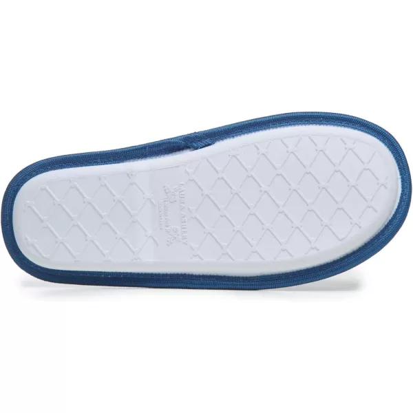 Laura Ashley Ladies Embroidered Soft Terry Scuff Slipper