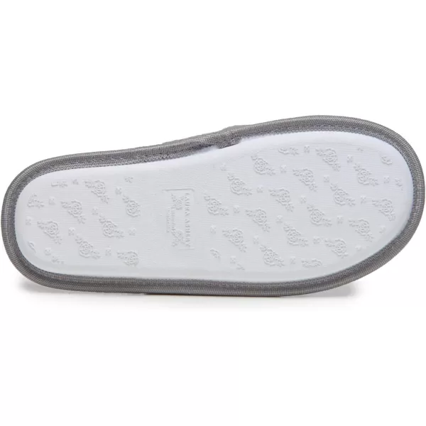 Laura Ashley Ladies Embroidered Soft Terry Scuff Slipper