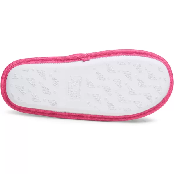 Laura Ashley Ladies Embroidered Soft Terry Scuff Slipper