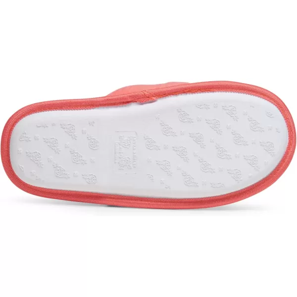 Laura Ashley Ladies Embroidered Soft Terry Scuff Slipper