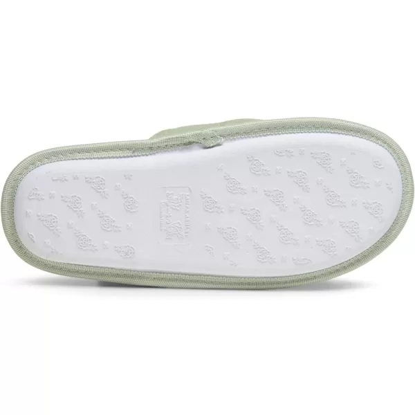 Laura Ashley Ladies Embroidered Soft Terry Scuff Slipper