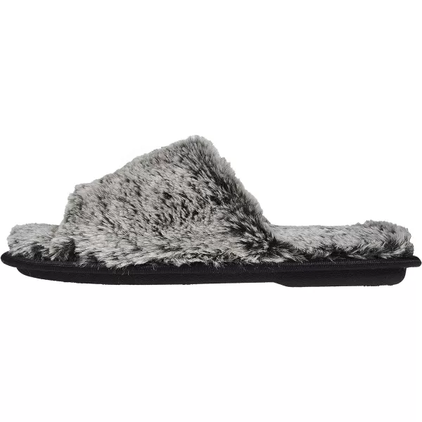 Laura Ashley Ladies Open Toe Plush Terry Slipper