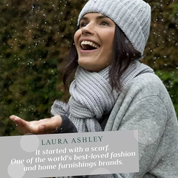 Laura Ashley Ladies Plush Spa Slide Slipper, Open Toe Slippers for Women