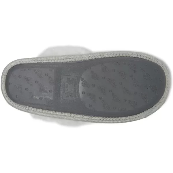 Laura Ashley Ladies Plush Spa Slide Slipper, Open Toe Slippers for Women