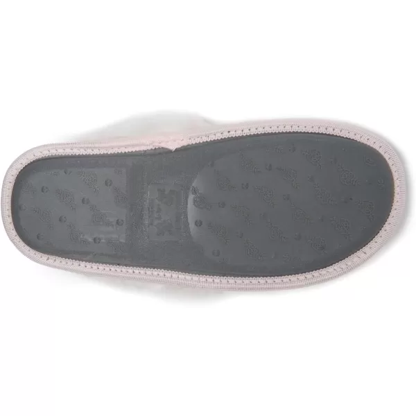 Laura Ashley Ladies Plush Spa Slide Slipper, Open Toe Slippers for Women