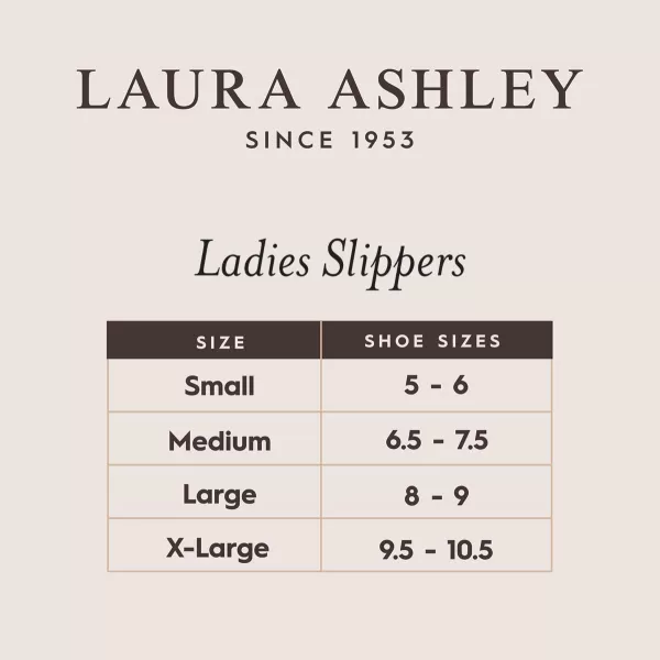 Laura Ashley Ladies Plush Spa Slide Slipper, Open Toe Slippers for Women