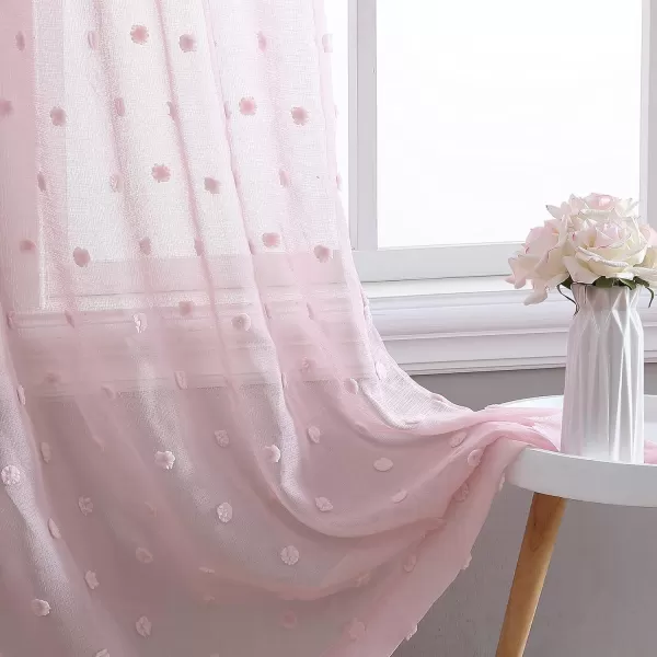 Laura Ashley Lattice Sheer Curtains with Rod Pocket, Each Panel Measures 38" W x 84" L, White, 2 Panels