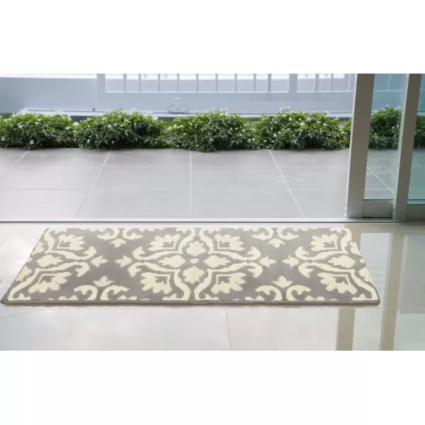 Laura Ashley Mayhew Accent Rug, 36"x60", Light Grey/White