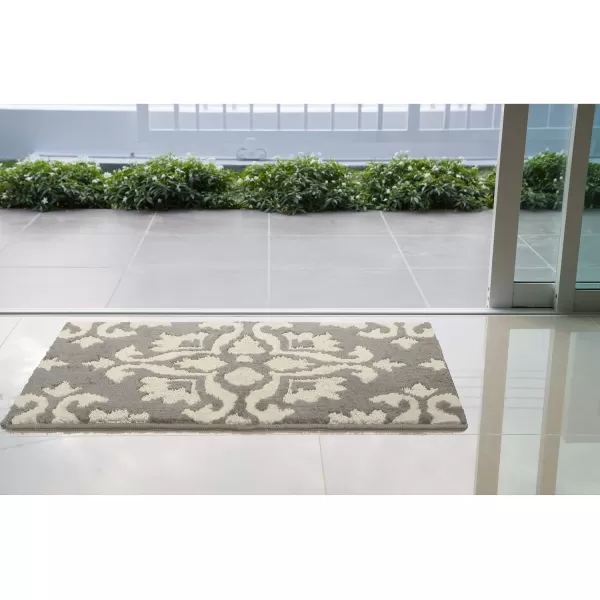 Laura Ashley Mayhew Accent Rug, 36"x60", Light Grey/White