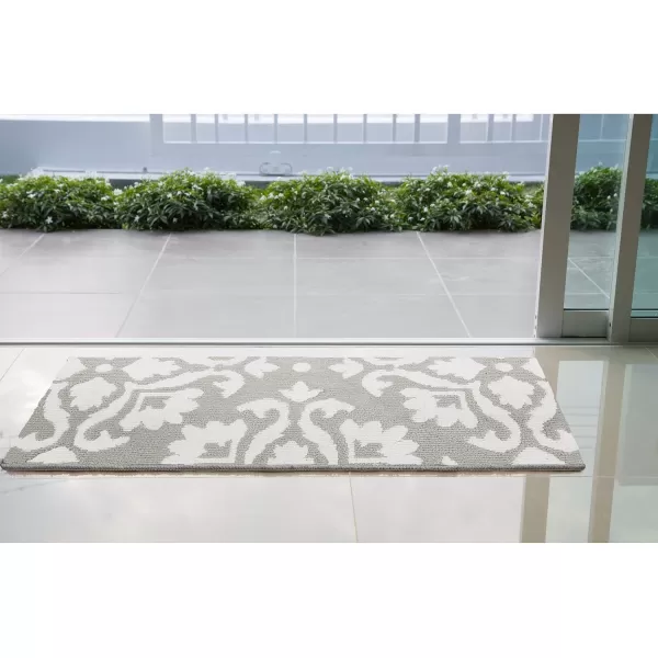 Laura Ashley Mayhew Accent Rug, 36"x60", Light Grey/White