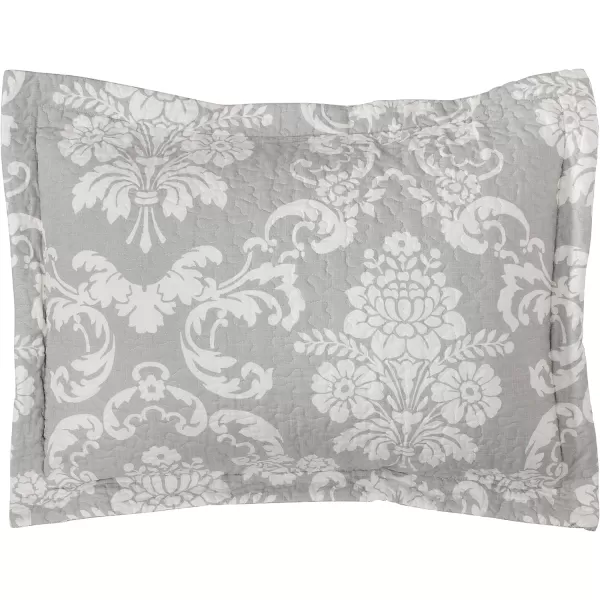 Laura Ashley- Queen Quilt Set, Cotton Reversible Bedding Set with Bonus Pillow Cover, All Season Cottage Home Décor 