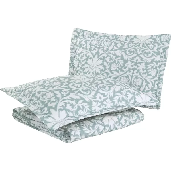 Laura Ashley - Queen Quilt Set, Reversible Cotton Bedding with Matching Shams, Lightweight Home Decor for All Seasons 